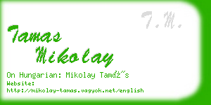 tamas mikolay business card